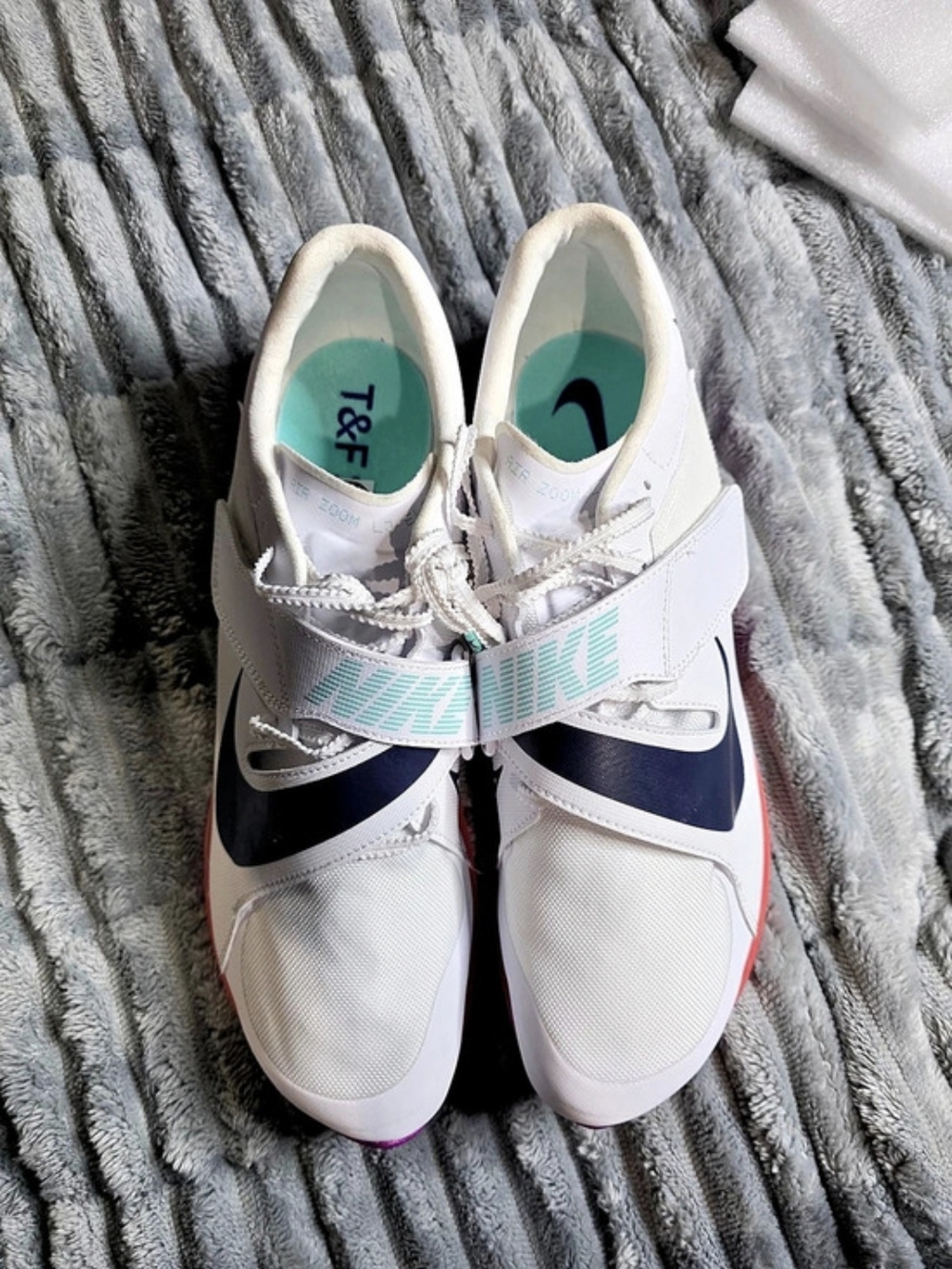 Nike Air Zoom Long Jump Elite Track & Field Spikes White & Purple